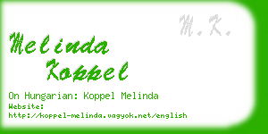 melinda koppel business card